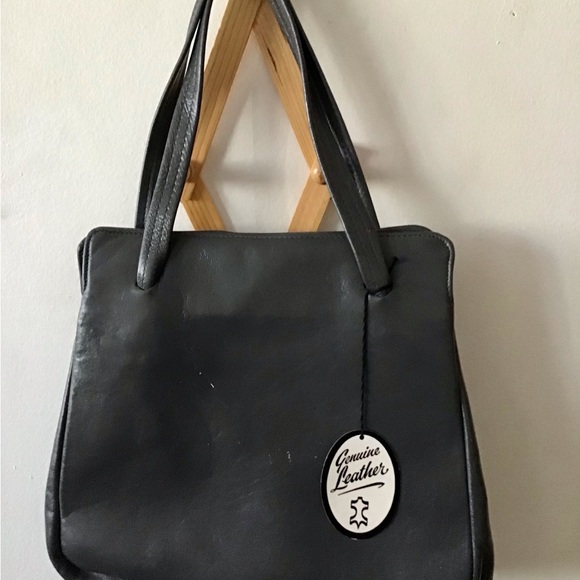 Genuine Leather handbag Jane Shilton, England, new old stock, tag, some damage - Picture 3 of 11